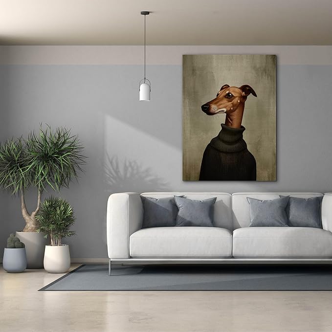 Epic Graffiti 'Green Sweater Dog' by Svetlana Aleynikova Canvas Wall Art, 40" x 54"