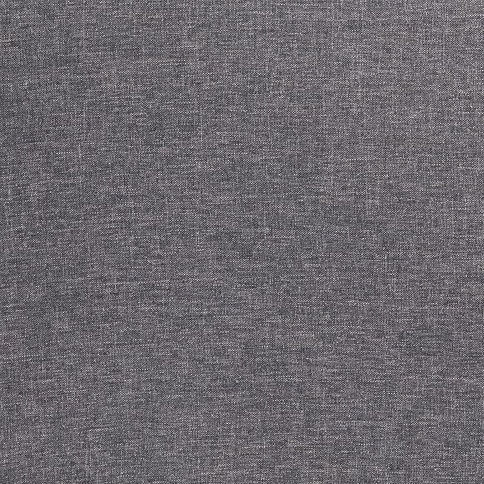 Taylor & Logan Hendrix Tufted Faux Linen Upholstered Mid-Century Modern Loveseat with Solid Wood Legs in Dark Gray
