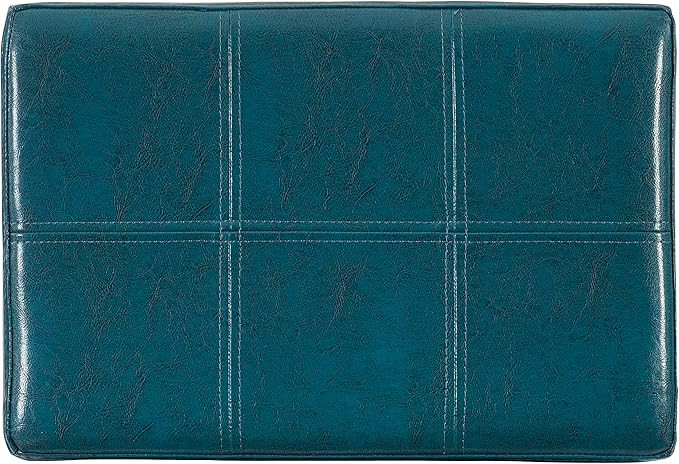 Linon Carson Blue Backless Bar Stool, Brown