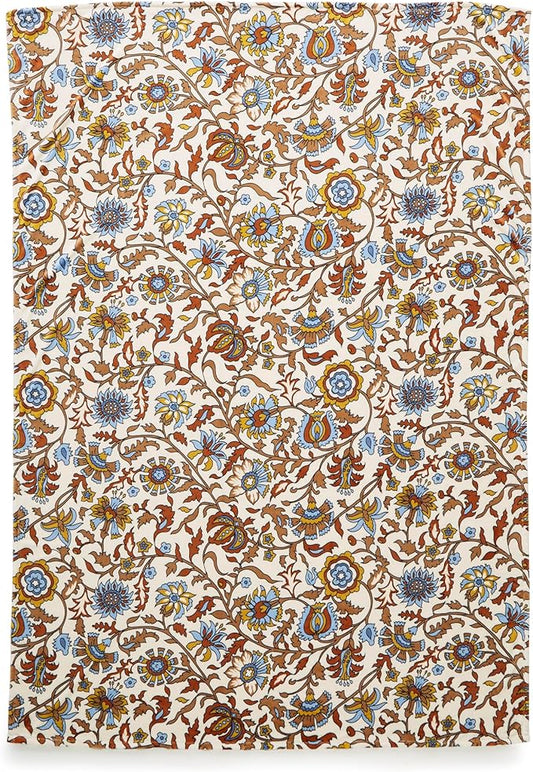 Vera Bradley Women's Fleece Oversized Throw Blanket, Marrakesh Vines Neutral