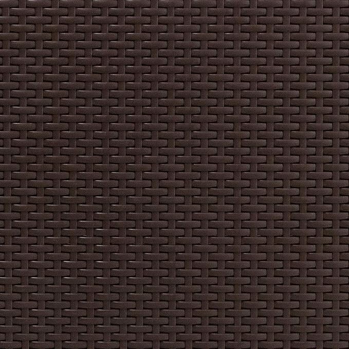 Flash Furniture Seneca Chocolate Brown Faux Rattan Chair with All-Weather Beige Cushion