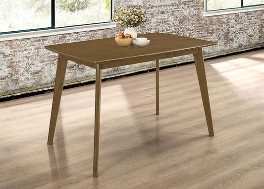 Coaster Home Furnishings - Kersey - Wood - 47-Inch Rectangular Dining Table with Angled Legs, Chestnut Finish, Mid-Century Modern Style - Dining Room & Home Kitchen - Chestnut - 103061
