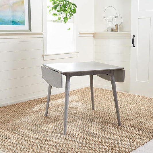 SAFAVIEH Home Collection Kaylee Drop Leaf Dining Room Table DTB1403B, Dark Grey
