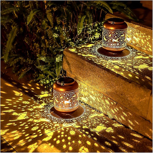 Dachshund Dog Solar Lanterns Outdoor Waterproof Hanging Solar Lights Dog Gifts for Women/Men Metal Decorative LED Lanterns for Garden Decor,Patio,Lawn,Pathway,Yard