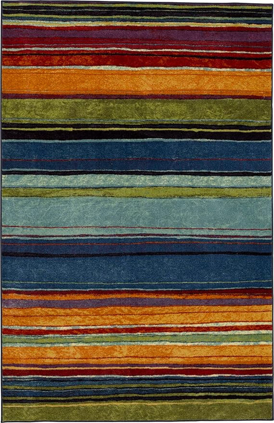 Mohawk Home Rainbow Stripe 1' 8" x 2' 10" Area Rug - Multicolor - Perfect for Living Room, Dining Room, Office