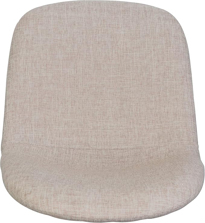 GDFStudio Great Deal Furniture Mid Century Wheat Fabric Dining Chairs with Dark Walnut Wood Finished Legs (Set of 2)