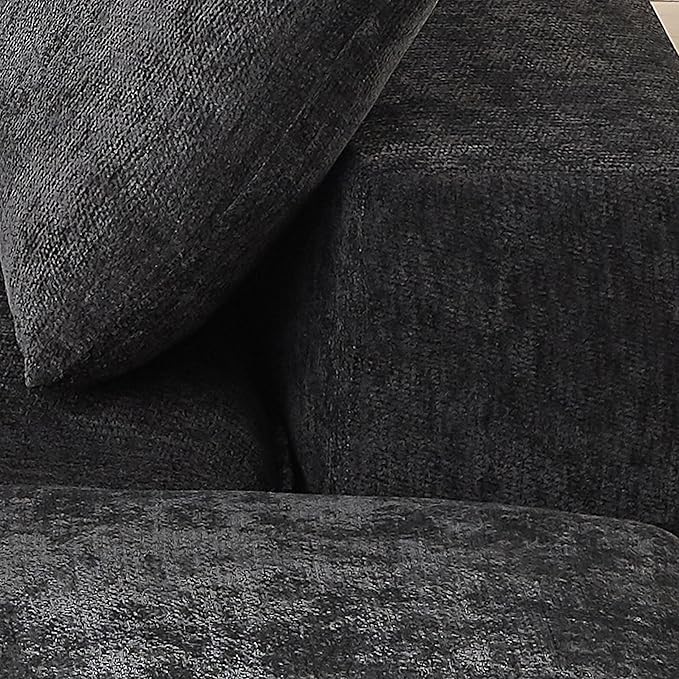 78-Inch Boneless Love Seat Couches in a Box, Modern 2 Seat Floor Modular Foam Cloud Sofa Chenille Loveseat Couch W/Wide Square Armrests for Home Apartments Bedroom