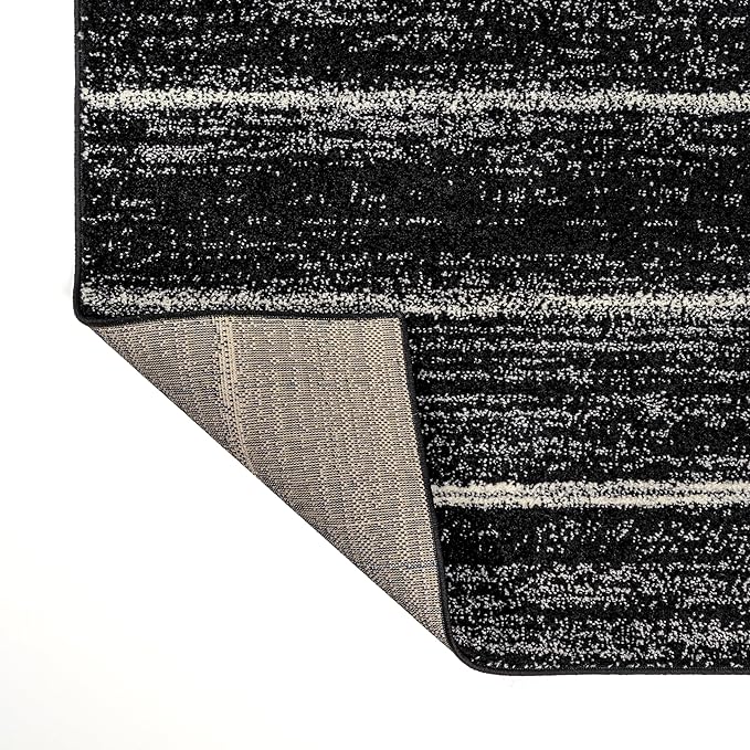JONATHAN Y Williamsburg Minimalist Stripe Black/Cream Indoor Area Rug, 3x5, Contemporary, Modern, Easy-Cleaning for Living Room, Bedroom, Kitchen, Pet Friendly, Non-Shedding (MOH201F-3)