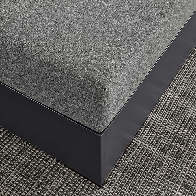 Modway Tahoe Aluminum Ottoman in Gray Charcoal with Weather-Resistant Cushion-Ideal as Outdoor Footstool, Patio or Sunroom Furniture
