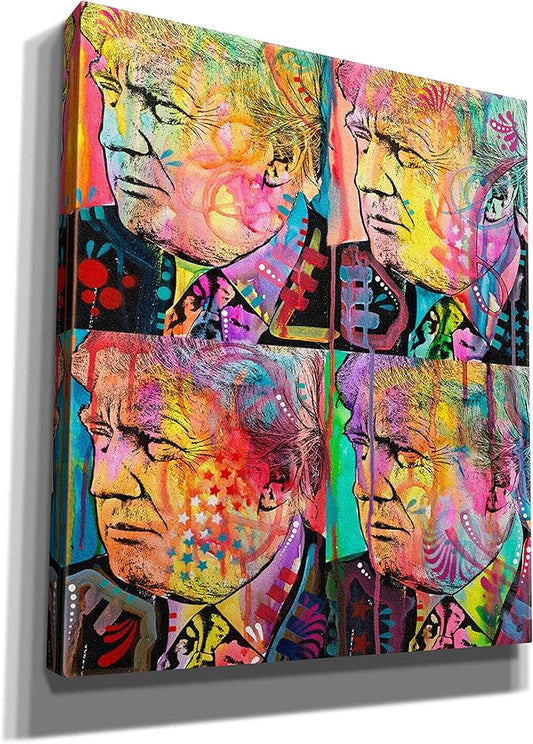 Epic Graffiti 'Trump 4 Up' by Dean Russo, Canvas Wall Art, 26"x30"
