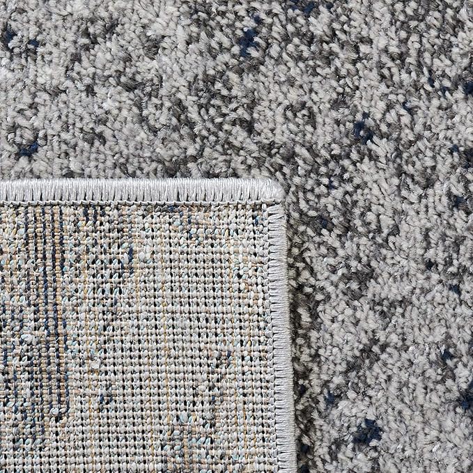 SAFAVIEH Adirondack Collection 10' Round Navy / Grey ADR134N Modern Abstract Non-Shedding Dining Room Entryway Foyer Living Room Bedroom Area Rug