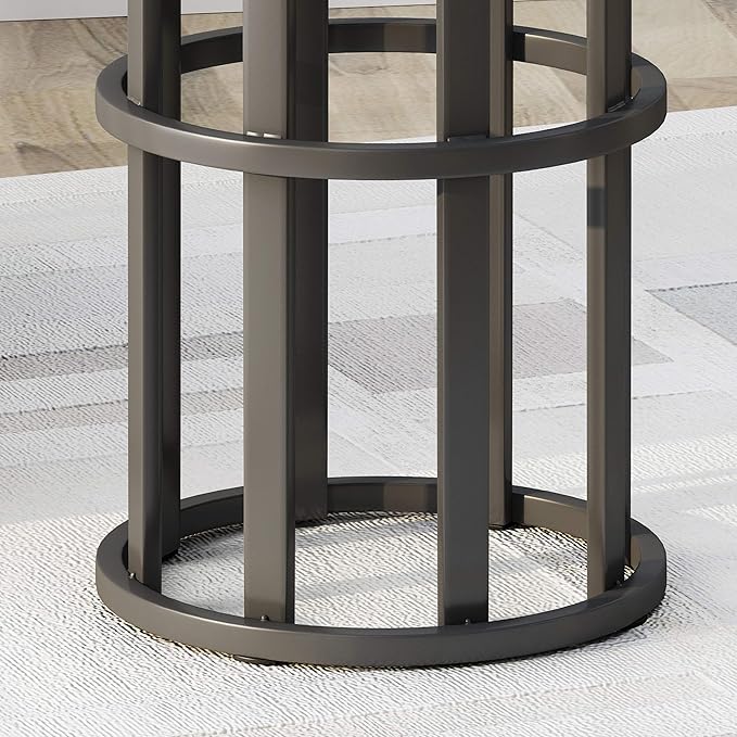 Christopher Knight Home Cassie Indoor Industrial 11 Inch Finish Side Table, Grey Ceramic Tile/Black Metal