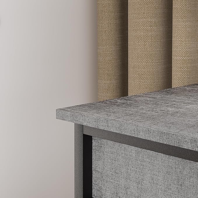 VECELO Night Stand Set 2 with Drawer and Storage Shelf,15.7x11.8x23.6 inches Bedside Table End Table,Wood Nightstands for Bedroom, Living Room,Sofa,Hemp Gray,2 Sets