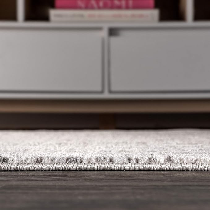 JONATHAN Y Boho Vintage Diamond Cream/Gray Oval Area Rug 6X9 ft, Moroccan Hype for Living Room, Bedroom, Kitchen, Office, Easy-Cleaning, High Traffic, Pet-Friendly, Non-Shedding (MOH101B-6OV)
