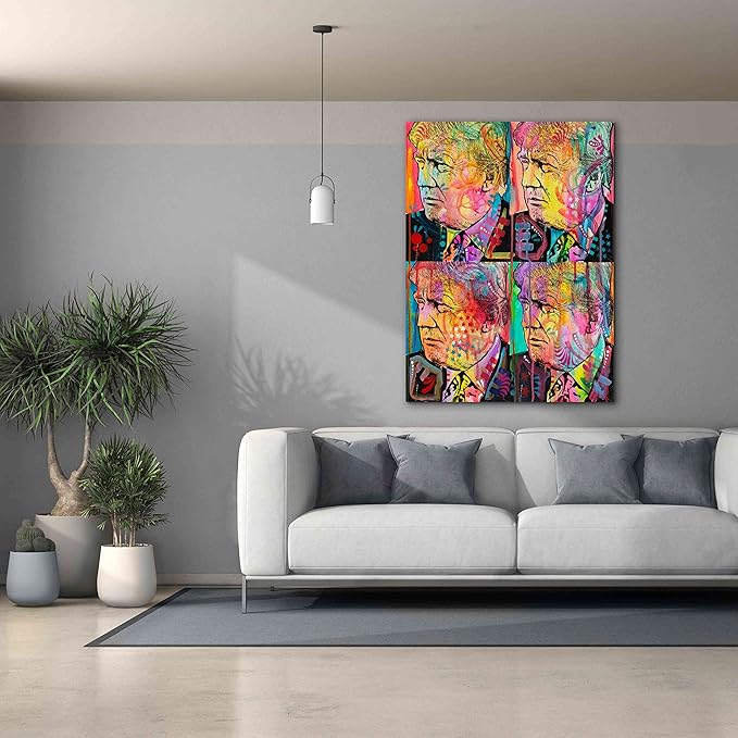 Epic Graffiti 'Trump 4 Up' by Dean Russo, Canvas Wall Art, 40"x54"