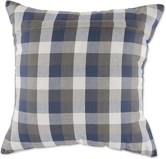 DII Throw Pillow Cover Collection Decorative Square, 18x18, French Blue Tri-Color, 4 Piece