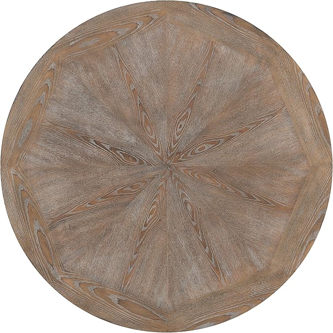 Powell Franklin Pewter Metal and Rustic Wood Table Dining