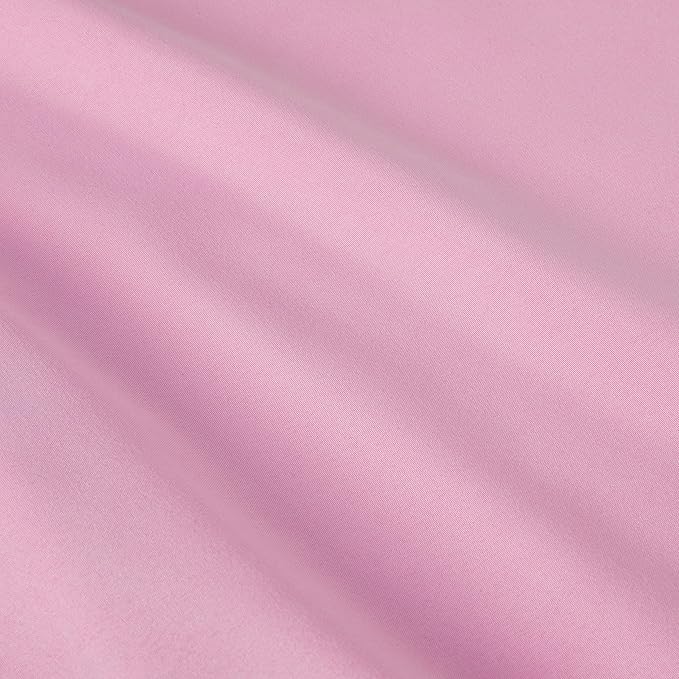 Amazon Basics 2-Piece Soft Microfiber Kid's Comforter and Pillow Sham Set, Twin, Light Pink, Solid
