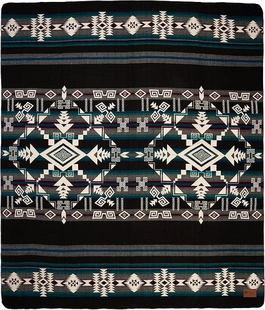 QISU Wool Blanket Throw | Large, Beautiful, Warm, Handmade in Ecuador by Local Artisans |94″ x 78″|Ultra-Soft, Hypoallergenic & Breathable | Non-Itchy or Scratchy Fabric (Jacamars Green)