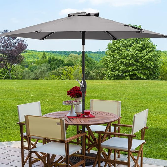 7.5ft Outdoor Umbrella Patio Umbrella,2-Year-Non-Fading,Table Market Patio Umbrella with Push Button Tilt and Crank,for Pool, Deck, Garden,Backyard