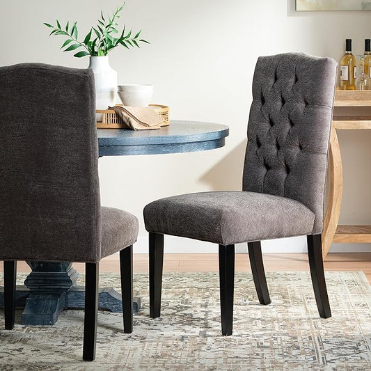 Christopher Knight Home CKH Crown Top Dining Chairs, 2-Pcs Set, Dark Grey