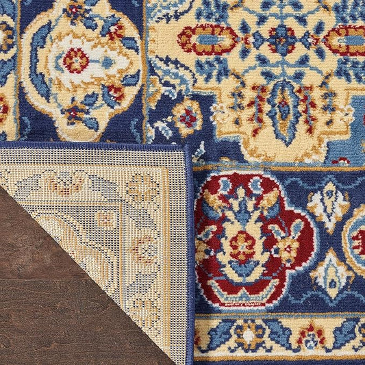 Nourison Home Grafix Multicolor 3' x 5' Area Rug - Easy Clean, Non Shedding, Bed Room, Living Room, Dining Room, Kitchen (3' x 5')