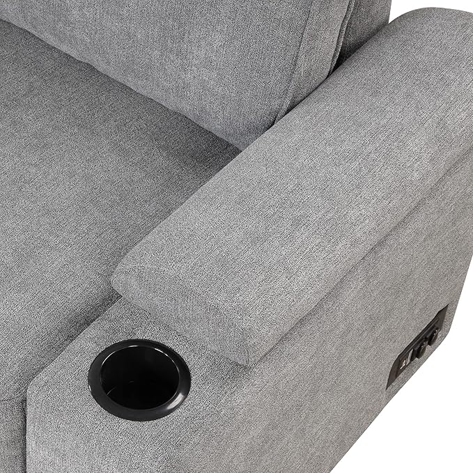 ERYE 84-Inch Left Facing Corner Sleeper Sectional Sofa with Pull Out Sleeper Couch Bed and Storage Ottoman,L-Shaped Corner Convertible Sofa Bed W/Cupholder & Padded Armrests | USB Charging Ports, 3-pin Plug Socket