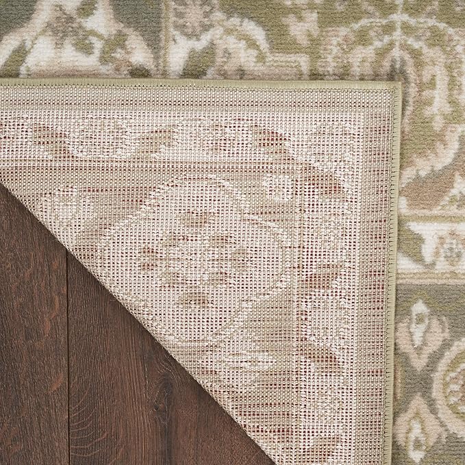 Nourison Home Grafix Green 9' x 12' Area Rug - Easy Clean, Non Shedding, Bed Room, Living Room, Dining Room, Kitchen (9' x 12')