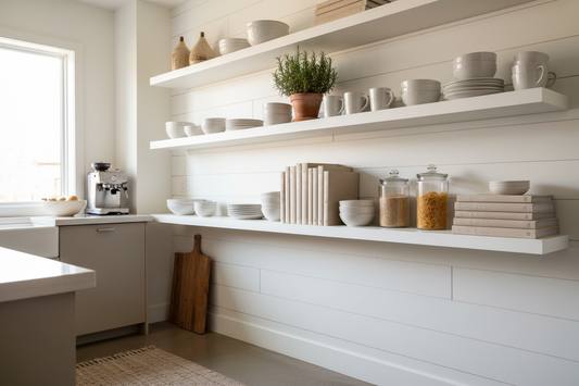 How to style open shelving in a kitchen