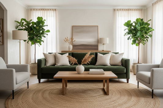 Velvet furniture how to style it without going overboard