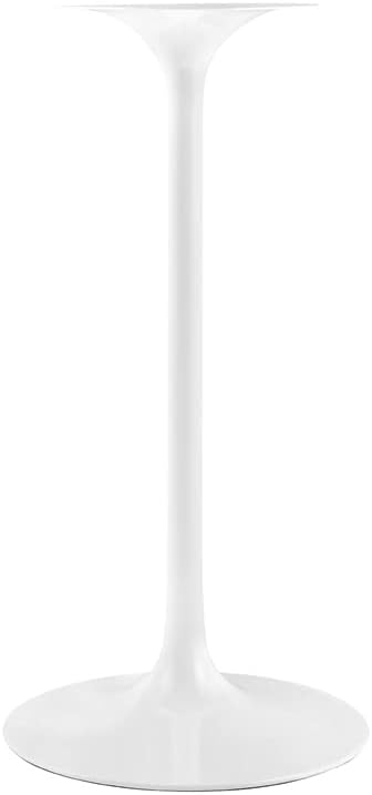 Modway Lippa Round 28" Artificial Marble Mid-Century Modern Bar Table in White