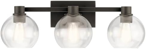 Kichler The Harmony 24.5 inch 3 light vanity light with clear glass Olde Bronze®
