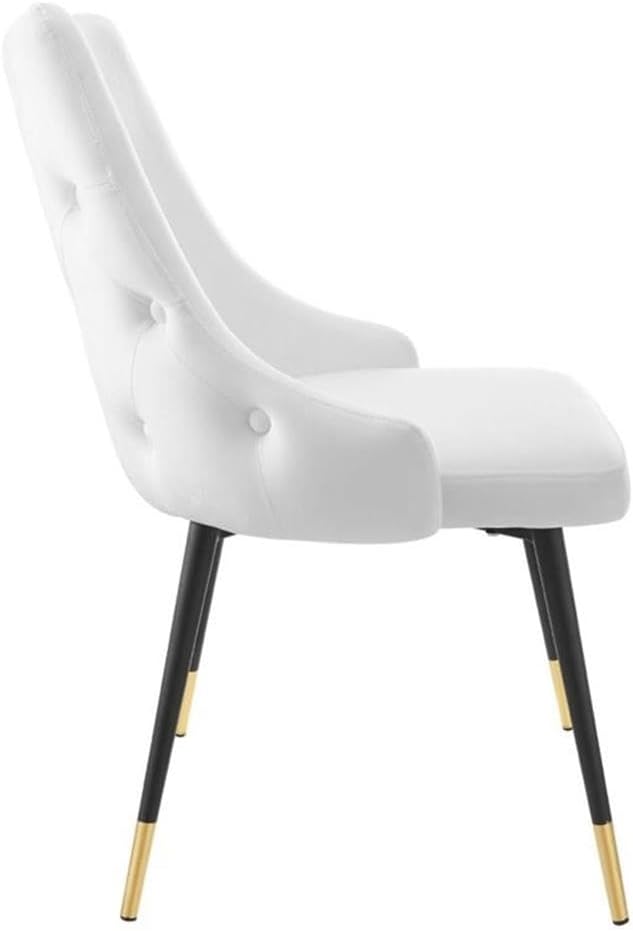 Modway EEI-3907-WHI Adorn Tufted Performance Velvet Dining Side Chair, White