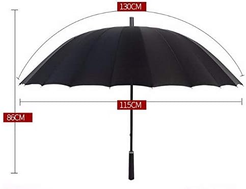 24 Ribs Large Umbrella Fashion Long Handle Straight Anti-UV Sun/Rain Stick Umbrella KS07P