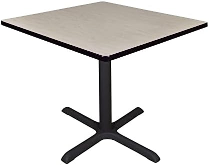 Regency Cain Medium 36 in. Square X-Base Breakroom Table- Maple