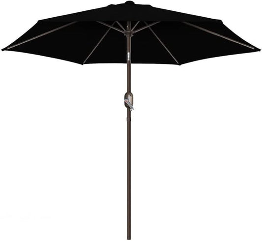 7.5Ft/9Ft Patio Umbrella, UV Protect Pool Umbrella with Heavy Duty Pole,Outdoor Umbrella with Push Botton Tilt & Crank