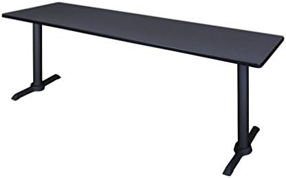 Regency Cain 84 x 24 in. Steel T-Base Training Seminar Table- Grey