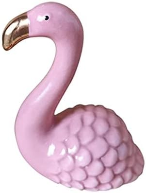 Flamingos Statue and Figurines Home Decor, Christmas Flamingo Gifts, Small Shelf Decor Accents, Modern Mini Knick Knacks for Living Room, Ceramic Decorative Objects for Shelves