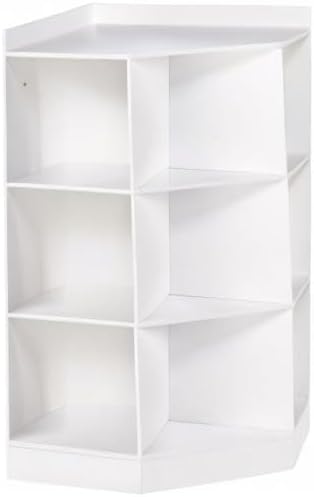 RiverRidge Home 6-Cubby, 3-Shelf Corner Cabinet for Kids, White