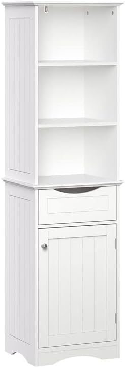 RiverRidge Ashland Bathroom Storage Cabinet Bundle with Shelves and Drawer