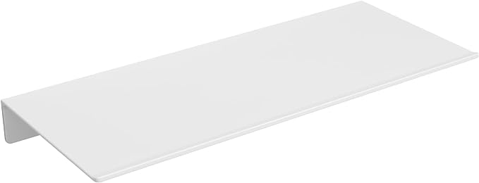 Danpoo Small Floating Shelf for Wall Storage, Mini Display Shelf for Collectibles, Metal Wall Shelf for Bathroom/Living Room/Kitchen/Bedroom(White, 8")
