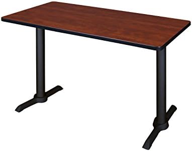 Regency Cain 84 x 24 in. Steel T-Base Training Seminar Table- Cherry