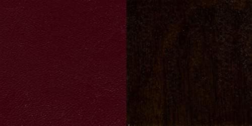 Flash Furniture HERCULES Series Ladder Back Walnut Wood Restaurant Chair - Burgundy Vinyl Seat