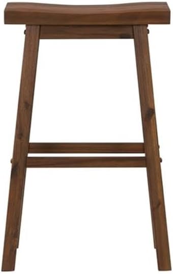 Boraam Sonoma Backless Saddle Kitchen Bar Stool - Chestnut Wire-Brush - Set of 2