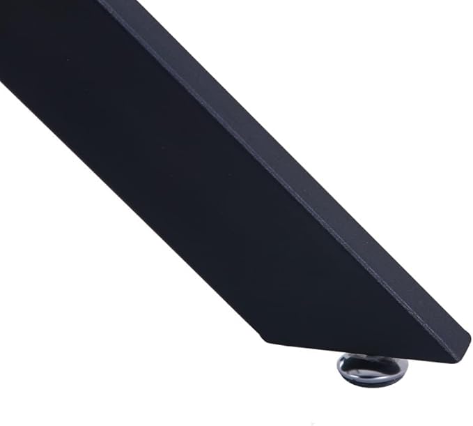 Tempered Glass Dining Table with Black Metal Legs, 47" Modern Rectangular Kitchen Table for Dining Room Kitchen (47.24" * 31.5", Black)