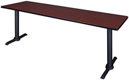 Regency Cain 84 x 24 in. Steel T-Base Training Seminar Table- Maple