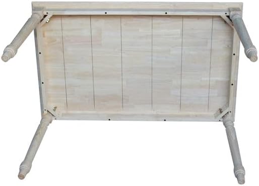 International Concepts Table Top Solid with Wood Counter Height Turned Legs, 30 by 48-Inch, Unfinished
