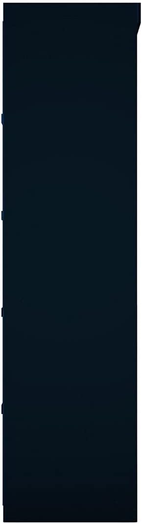 Manhattan Comfort Mulberry 2.0 Corner Wardrobe Closet with Drawers, Hanging Rods and Adjustable Shelves, 2-Piece Free Standing, Open Sectional Design for Bedrooms & Dressing Rooms, Midnight Blue