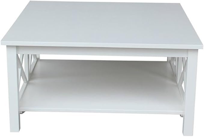 Solid Wood Hampton Square Coffee Table, White