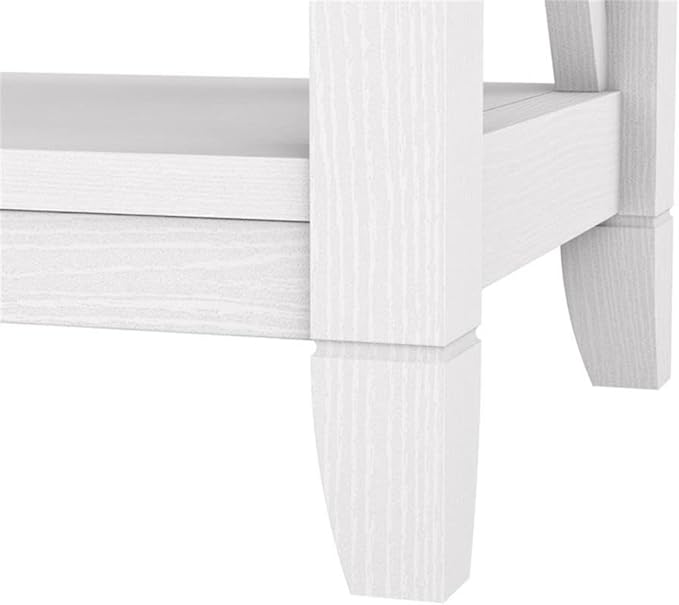 Bush Home Key West 5 Shelf Bookcase - Set of 2 | Tall Bookshelves in Pure White Oak | Sturdy Display Shelves for Library, Living Room, and Home Office